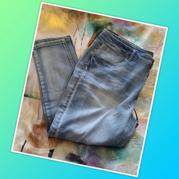 NWT Time And Tru Mid-Rise Stretch Fitted Skinny Jeans Size 24 Waist 44", Inseam - Picture 2 of 5